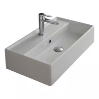 Teorema Wall Mounted Bathroom Sink in White
