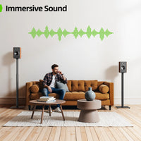 Speaker Stand Height Adjustable for Satellite & Bookshelf Speaker(Only Speaker Stand Pair) - 11LBS Capacity