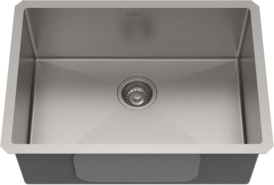 Standart PRO 28-Inch 16 Gauge Undermount Single Bowl Stainless Steel Kitchen Sink, KHU100-28