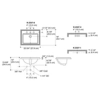 Memoirs 22.8 In. X 18 In. Drop-In Bathroom Sink in White Vitreous China