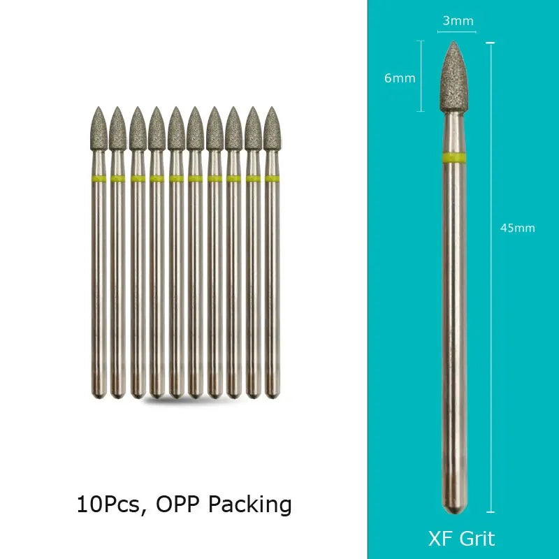 Cone Diamond Cuticle Bit Manicure Drills Nails Accessories Tools