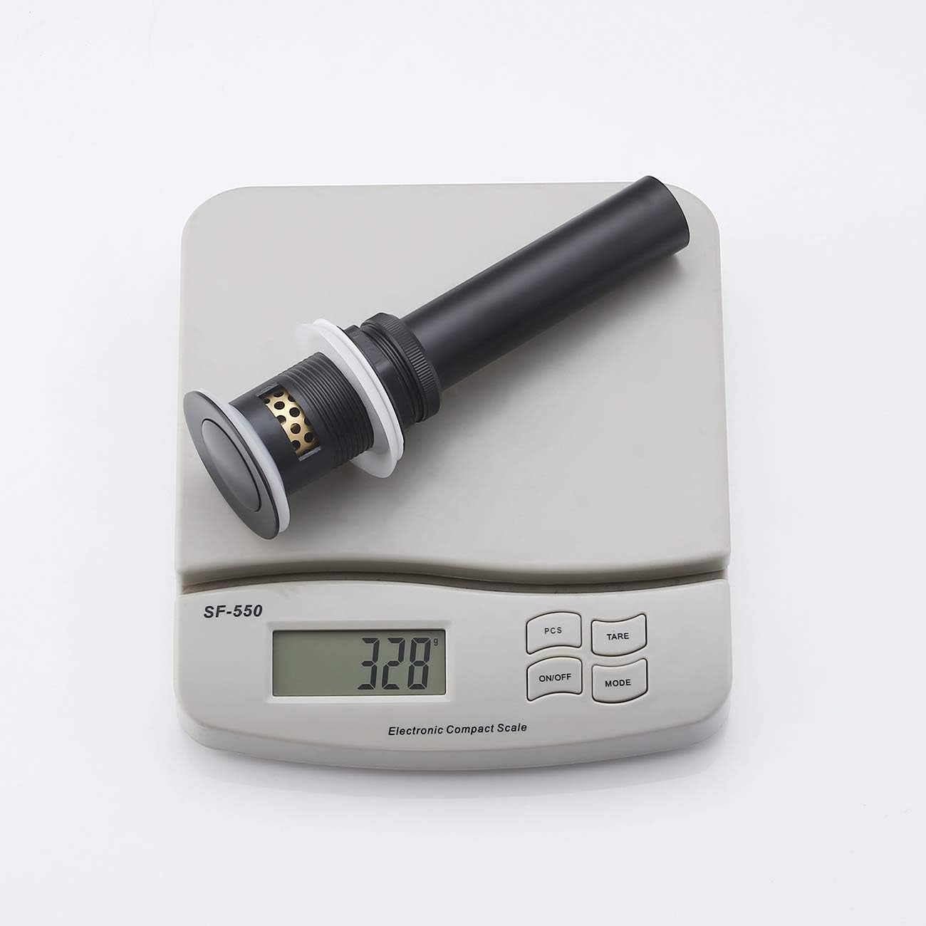 Pop up Drain with Overflow with Detachable Hair Catcher Sink Drain Strainer for Bathroom Sink Drain Matte Black, S2017A-BK