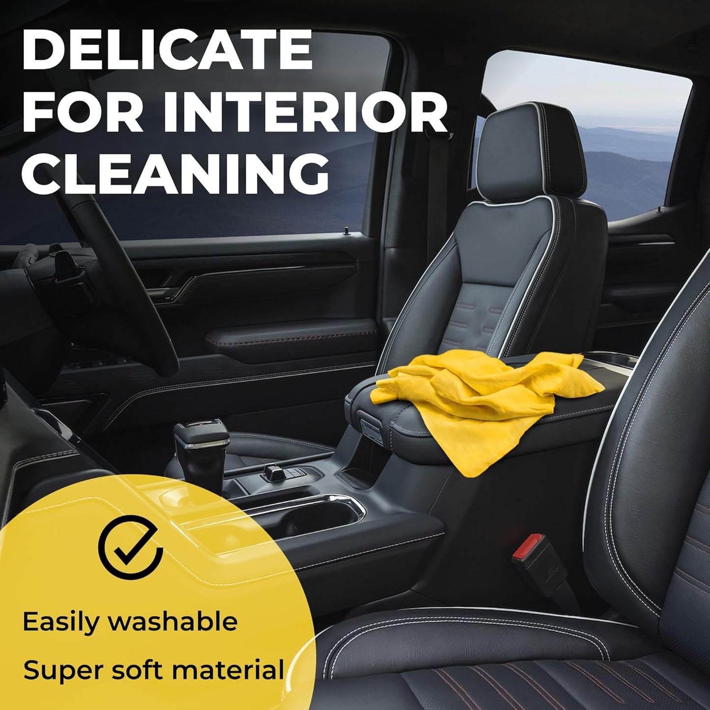 Premium XL Shammy Towel for Car - 2Pk (34”X25”) - Super Absorbent Chamois Cloth - Spots & Scratch-Free - Reusable Car Drying Towels