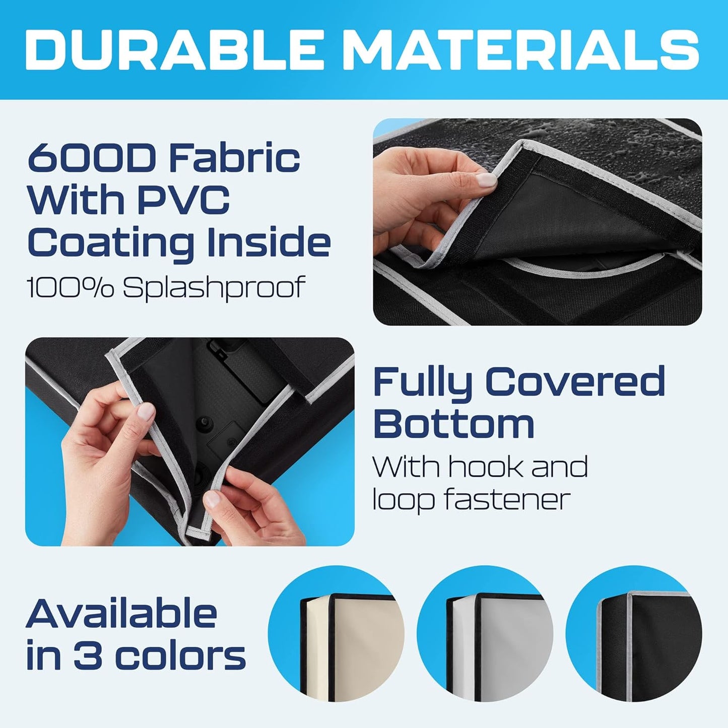 Outdoor TV Cover 24 Inch – Waterproof, Weatherproof TV Enclosures with Smart Shield Screen Protectors, Ideal for Outdoor Use, Moving, and Storage - Black