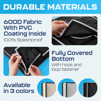 Outdoor TV Cover 24 Inch – Waterproof, Weatherproof TV Enclosures with Smart Shield Screen Protectors, Ideal for Outdoor Use, Moving, and Storage - Black