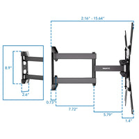 Full Motion TV Wall Mount Monitor Wall Bracket W/ Articulating Arm | Fits 26 - 55 In. Tvs