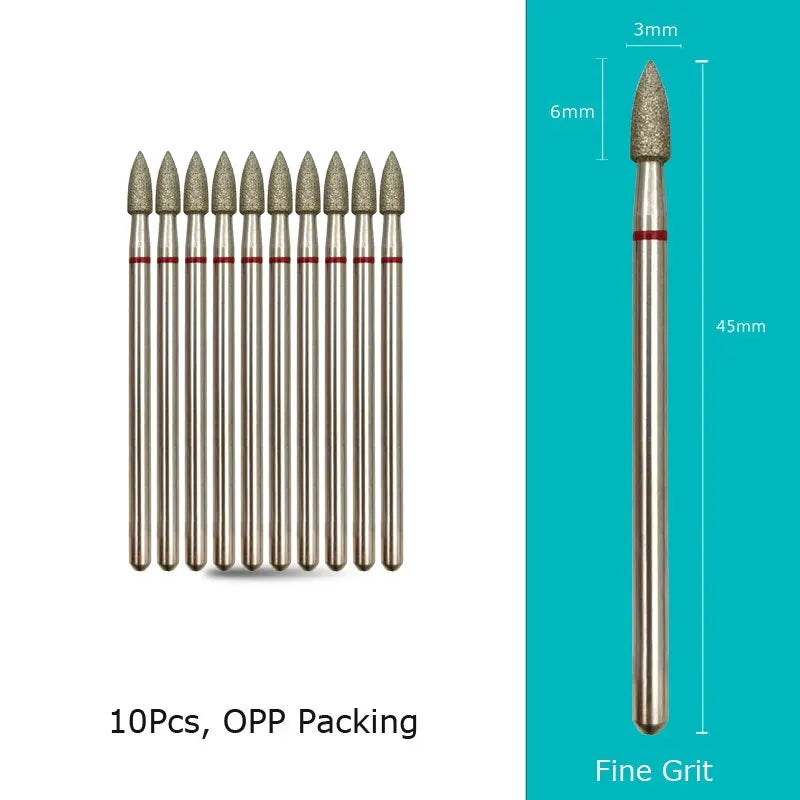 Cone Diamond Cuticle Bit Manicure Drills Nails Accessories Tools