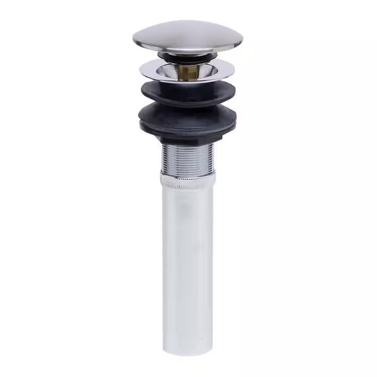 7.63 In. Pop up Drain for Bathroom Sink with Overflow, Brushed Nickel