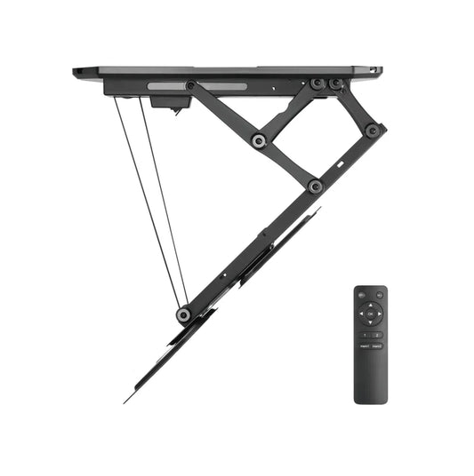 ! Motorized Ceiling TV Mount W/ Remote, Electric Flip down Pitched Roof Fits 32 - 55 In. Tvs