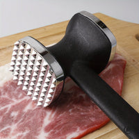 Heavy Duty Kitchen Meat Tenderizer Hammer with Rubber Grip, Stainless Steel Head for Effortless Pounding and Tenderizing