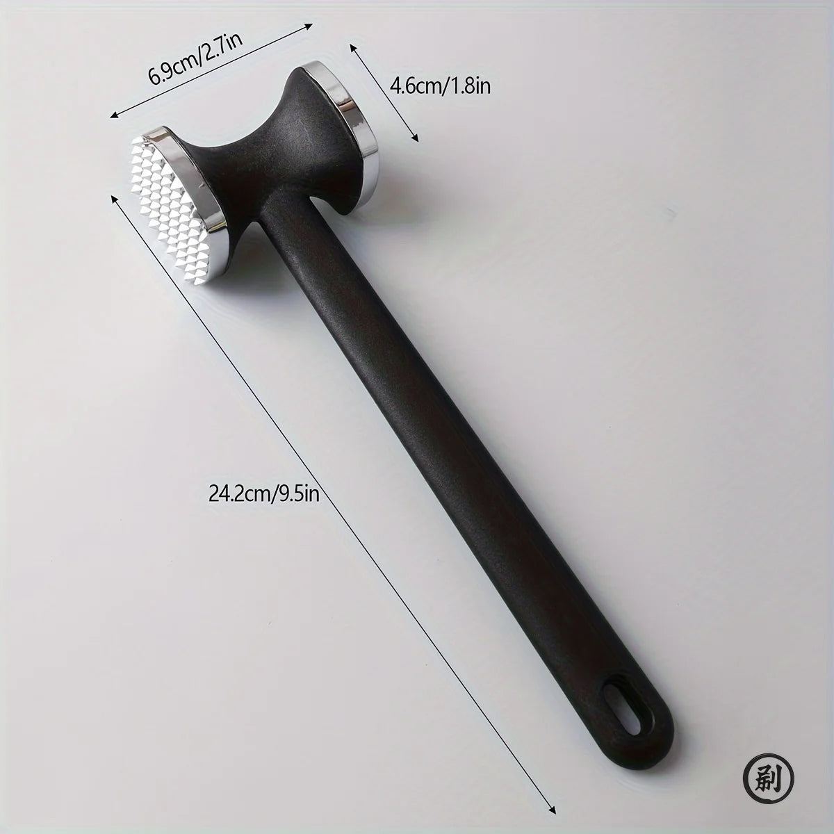 Heavy Duty Kitchen Meat Tenderizer Hammer with Rubber Grip, Stainless Steel Head for Effortless Pounding and Tenderizing