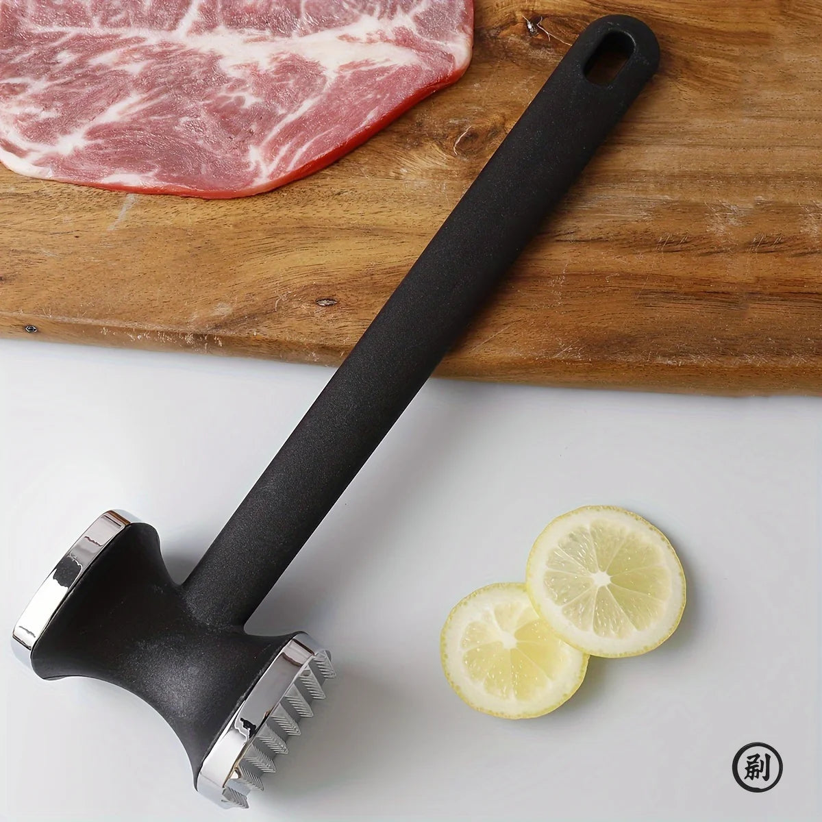 Heavy Duty Kitchen Meat Tenderizer Hammer with Rubber Grip, Stainless Steel Head for Effortless Pounding and Tenderizing