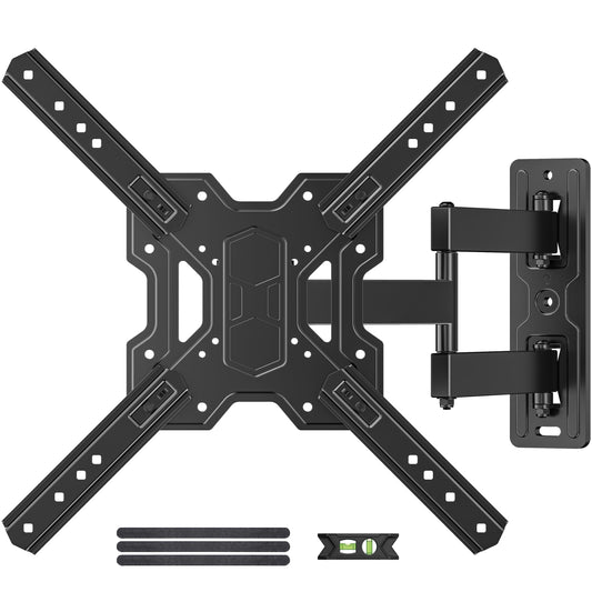 Full Motion TV Wall Mount Bracket with Swivel Arm for 23 to 65 Inch Tvs, Holds up to 77 Lbs