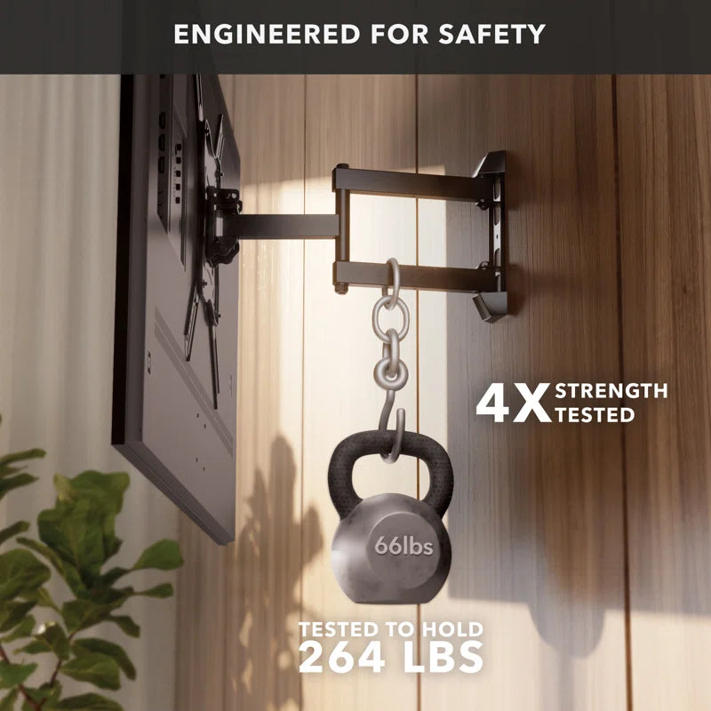 Full Motion TV Wall Mount Monitor Wall Bracket W/ Articulating Arm | Fits 26 - 55 In. Tvs