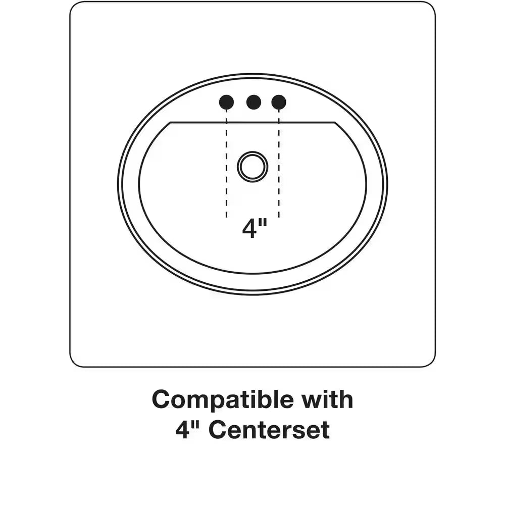 Memoirs 22.8 In. X 18 In. Drop-In Bathroom Sink in White Vitreous China