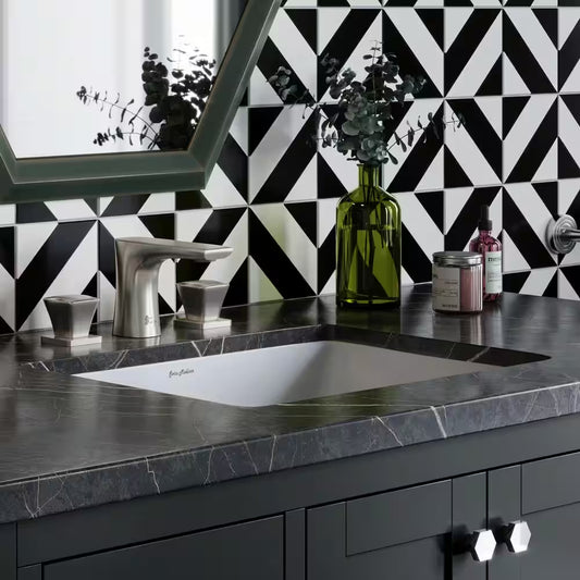 Plaisir 18 In. Rectangular Under-Mount Bathroom Sink in White