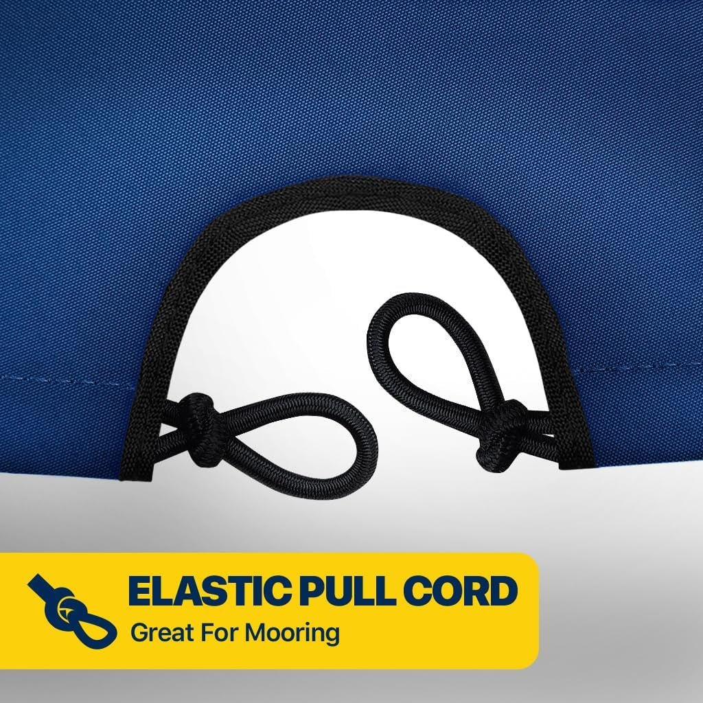 Center Console Boat Cover, Waterproof, All-Weather Protection, Marine-Grade Cover for 20'-21' L & up to 106" W with Strap & Buckle, Mooring & Trailering Boat Cover