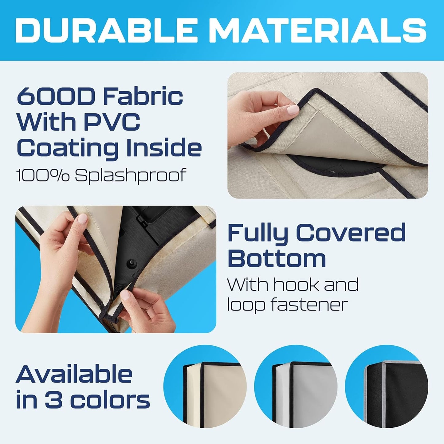 Outdoor TV Cover 32 Inch – Waterproof, Weatherproof TV Enclosures with Smart Shield Screen Protectors, Ideal for Outdoor Use, Moving, and Storage - Beige