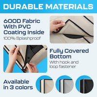 Outdoor TV Cover 32 Inch – Waterproof, Weatherproof TV Enclosures with Smart Shield Screen Protectors, Ideal for Outdoor Use, Moving, and Storage - Beige