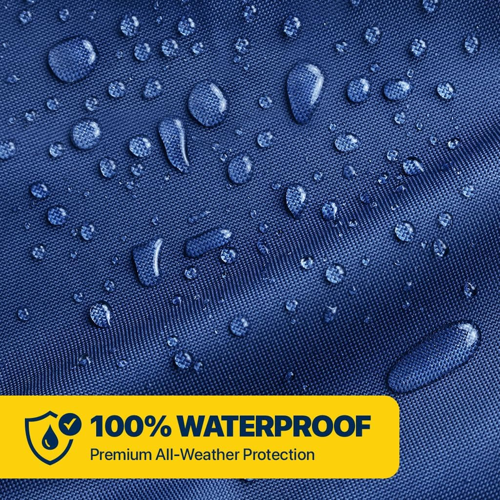 Center Console Boat Cover, Waterproof, All-Weather Protection, Marine-Grade Cover for 20'-21' L & up to 106" W with Strap & Buckle, Mooring & Trailering Boat Cover