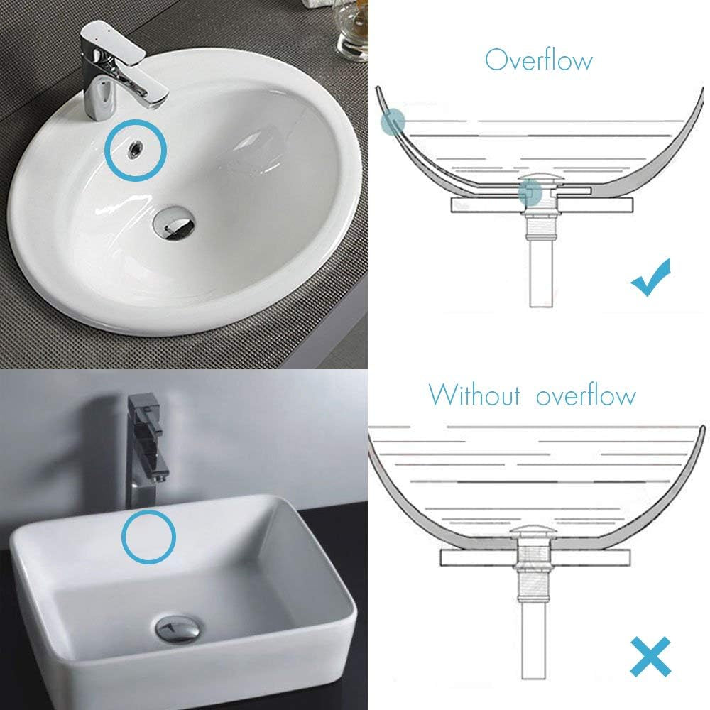 Pop up Drain with Overflow with Detachable Hair Catcher Sink Drain Strainer for Bathroom Sink Drain Matte Black, S2017A-BK