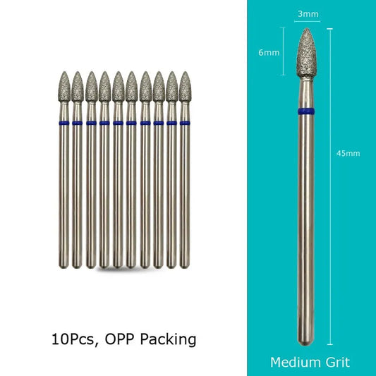 Cone Diamond Cuticle Bit Manicure Drills Nails Accessories Tools