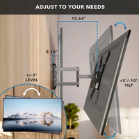 Full Motion TV Wall Mount Monitor Wall Bracket W/ Articulating Arm | Fits 26 - 55 In. Tvs