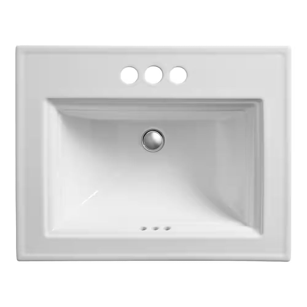 Memoirs 22.8 In. X 18 In. Drop-In Bathroom Sink in White Vitreous China