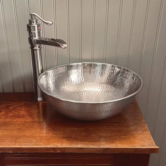 Bohr 18 Gauge 14 In. Nickel Vessel Bath Sink in Nickel