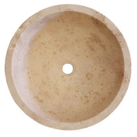 Tapered Natural Stone Vessel Sink in Beige